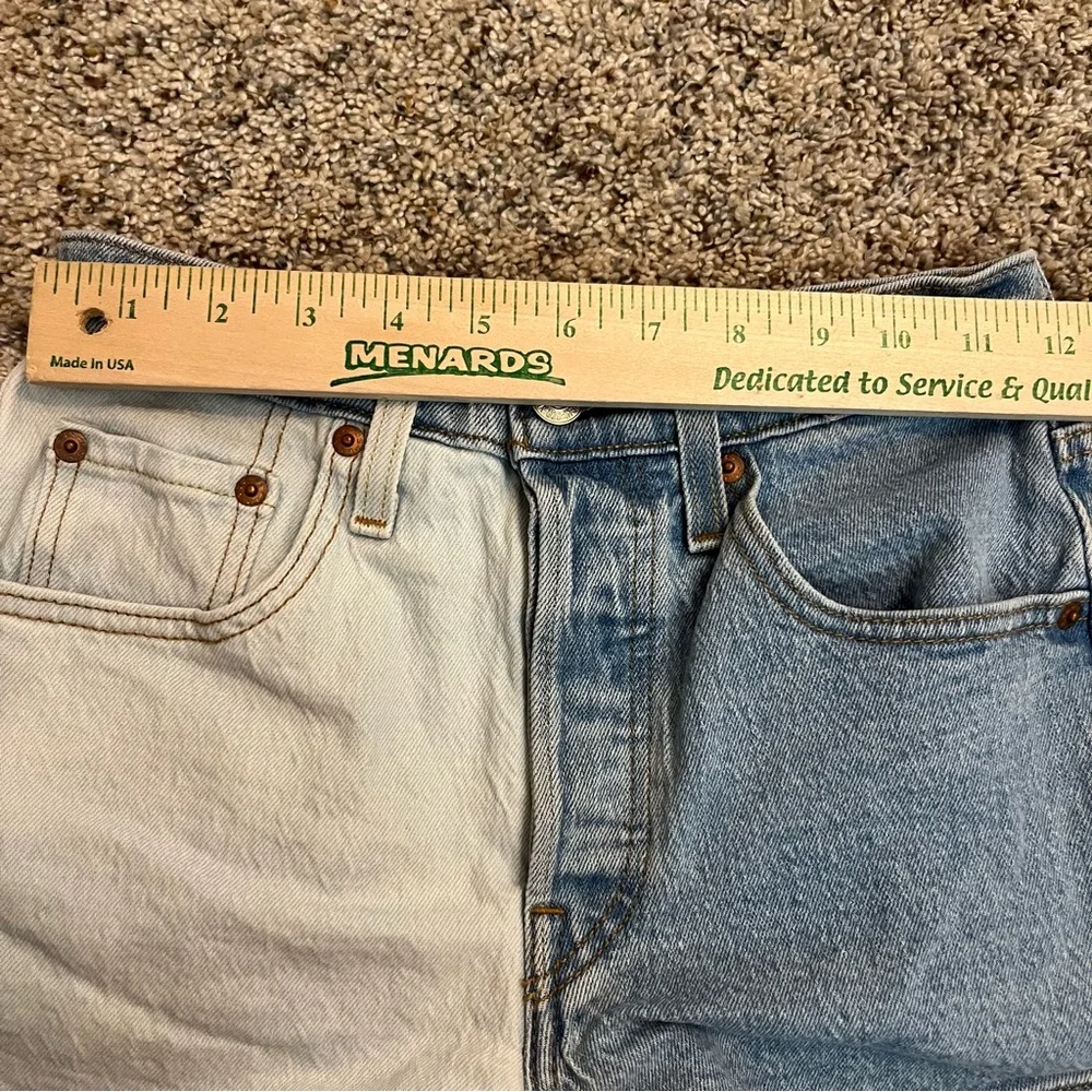 Levi’s 501 Button Fly Two Tone Shorts Waist Size 24 - Picture 12 of 12